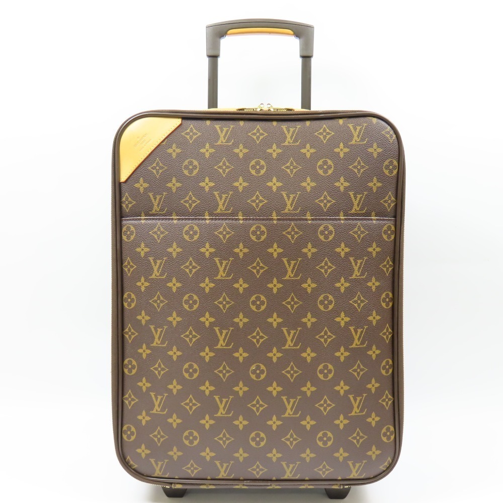 Louis Vuitton Travel Leather Nume Bag Case Brown Pegas Carry
